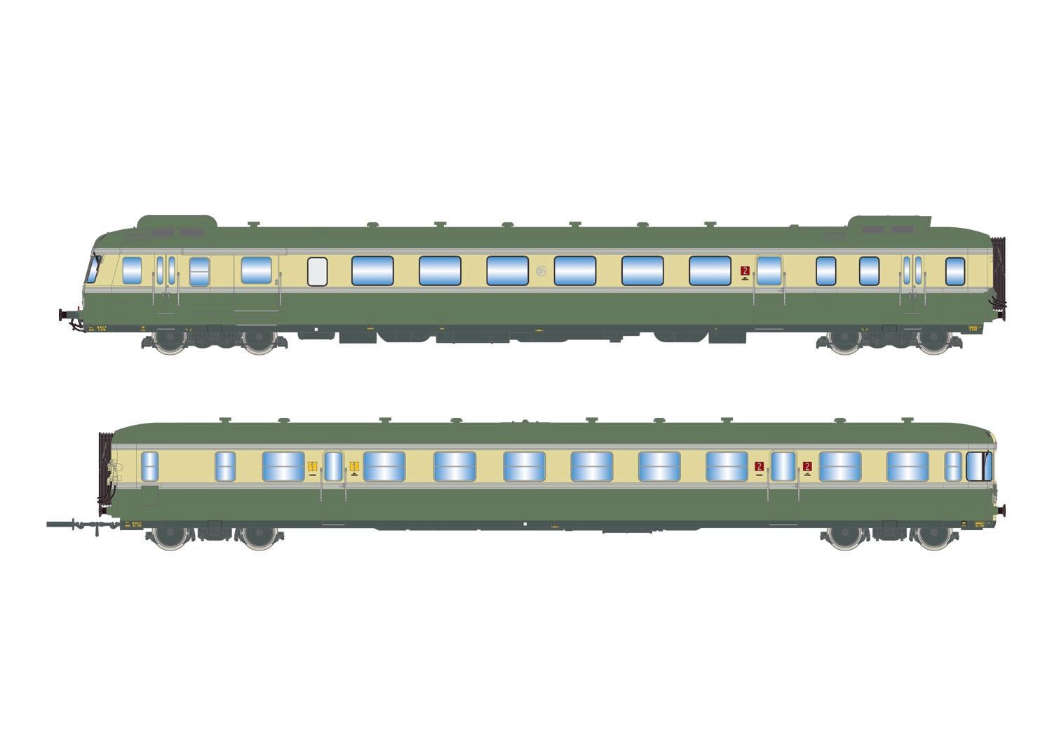 Jouef 2419S - Triebzug RGP II X 7719 SNCF Ep.III/IV 2.tlg. H0/GL Sound