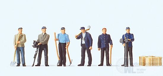 Preiser 10602 - Stehende Gleisbauarbeiter H0 1:87 Preiser 10602 - Stehende Gleisbauarbeiter H0 1:87