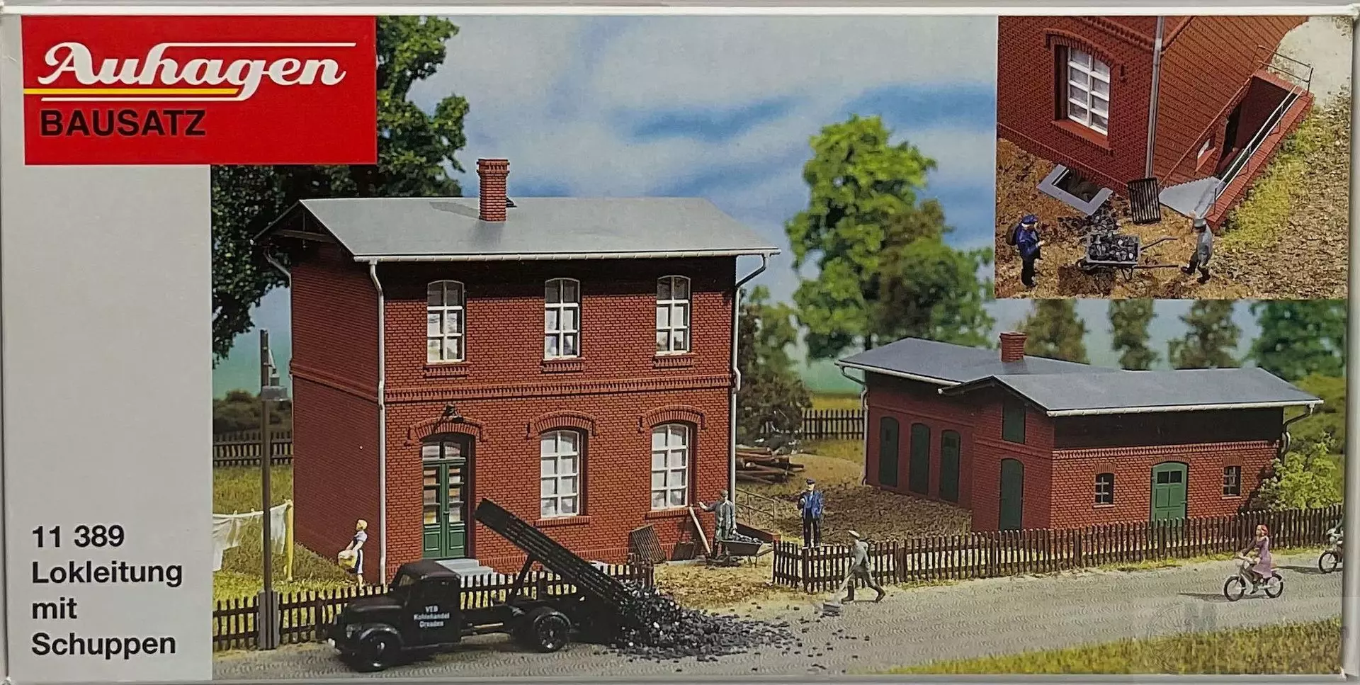 Auhagen 11389 - Lokleitung mit Schuppen H0 1:87