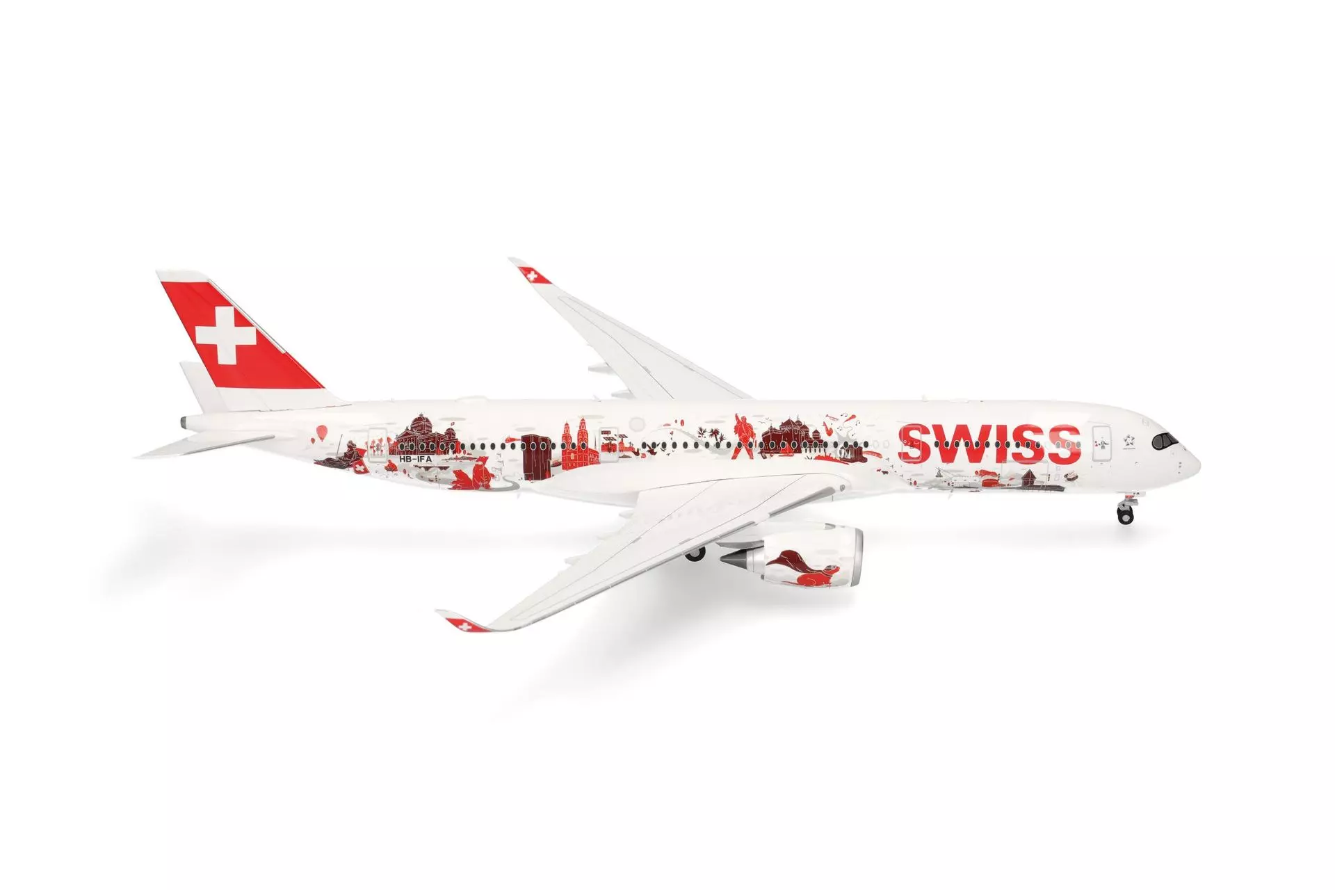 Herpa 573672 - Airbus A350-900 Swiss Wanderlust 1:200