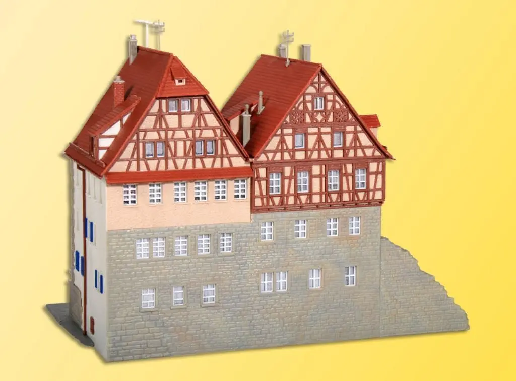 Kibri 37368 - Fachwerkhaus an der Stadtmauer 2 Stück N 1:160