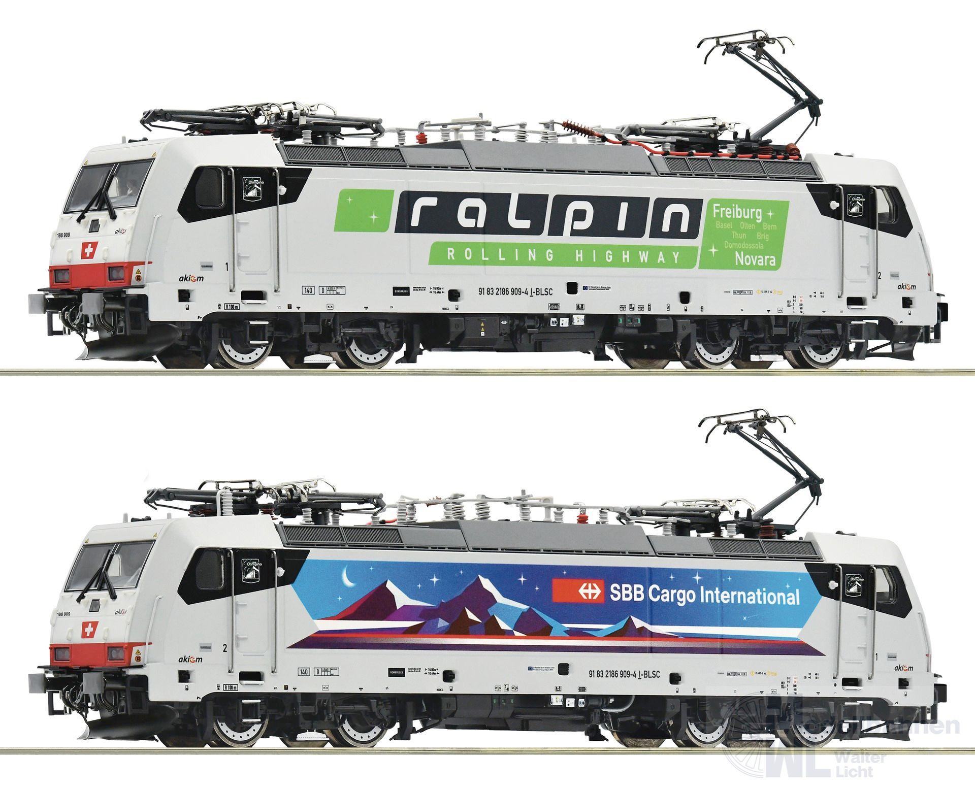 Roco 7510035 - E-Lok BR 186 909-4 SBB Ep.VI Nightpiercer H0/GL Sound