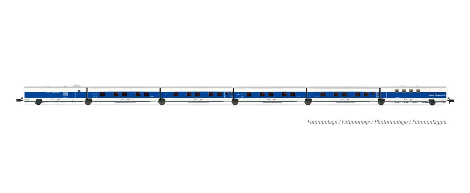 Arnold 4355 - Talgo Schlafwagen-Zug SNCF / RENFE Ep.V 6.tlg. Grundset N 1:160