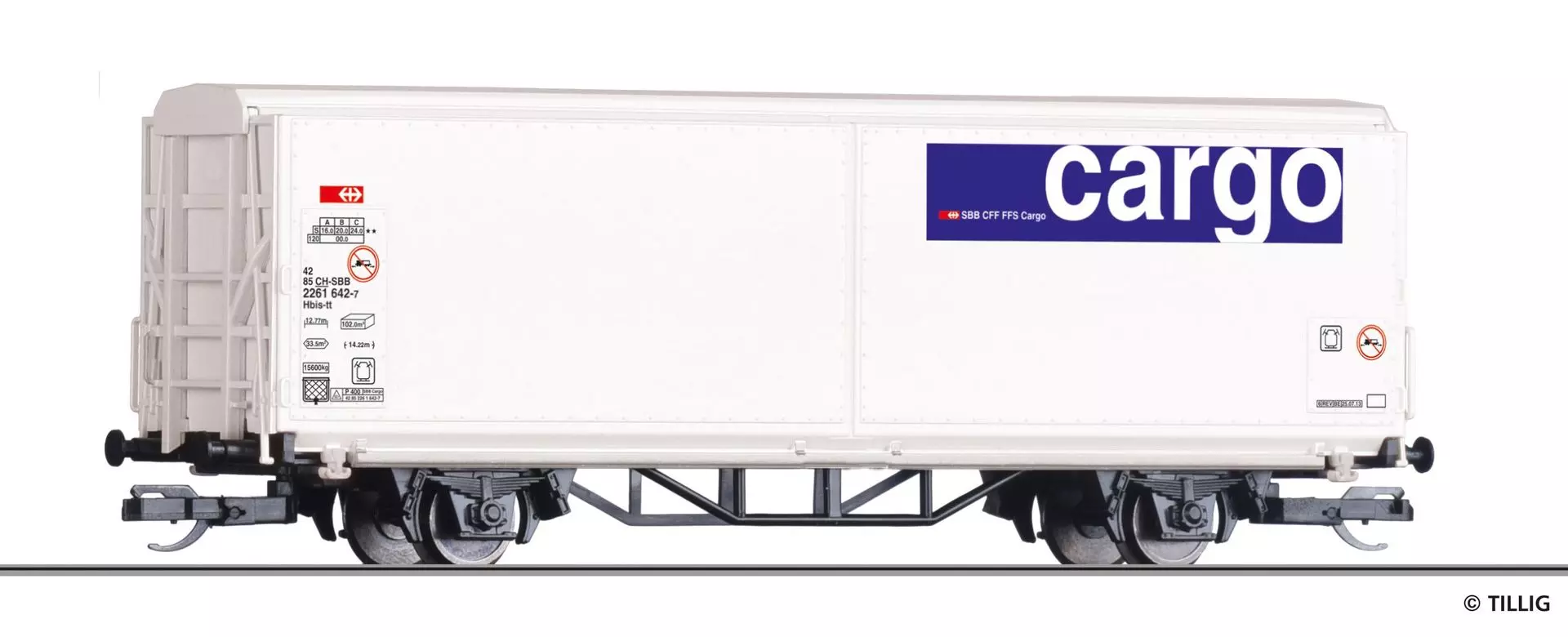 Tillig 14848 - Schiebewandwagen SBB Cargo Ep.VI Hbis-tt TT 1:120