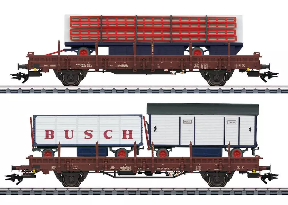 Märklin 45042 - Güterwagen Set DR Ep.IV Zirkus Busch 2.tlg. H0/WS