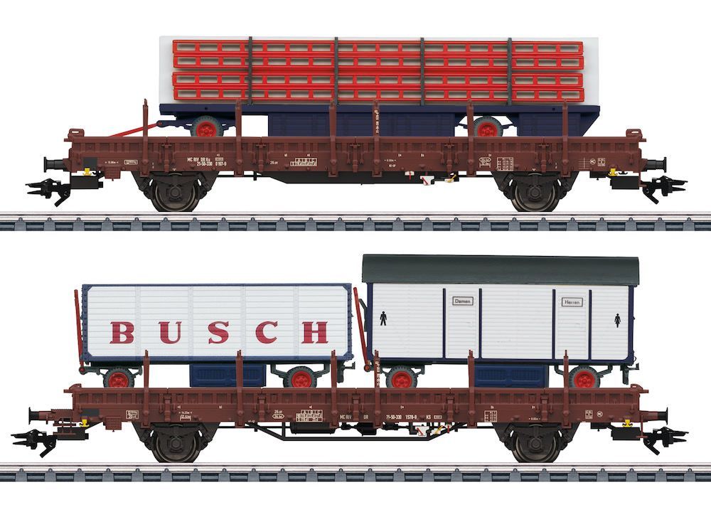 Märklin 45042 - Güterwagen Set DR Ep.IV Zirkus Busch 2.tlg. H0/WS Märklin 45042 - Güterwagen Set DR Ep.IV Zirkus Busch 2.tlg. H0/WS