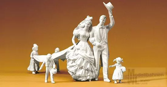 Preiser 45180 - Hochzeitspaar, Kinder. 6 unbe Spur G