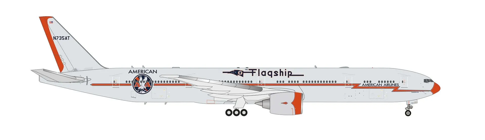 Herpa 614986 - Boeing 777-300ER AA FlagshipHeritage 1:200