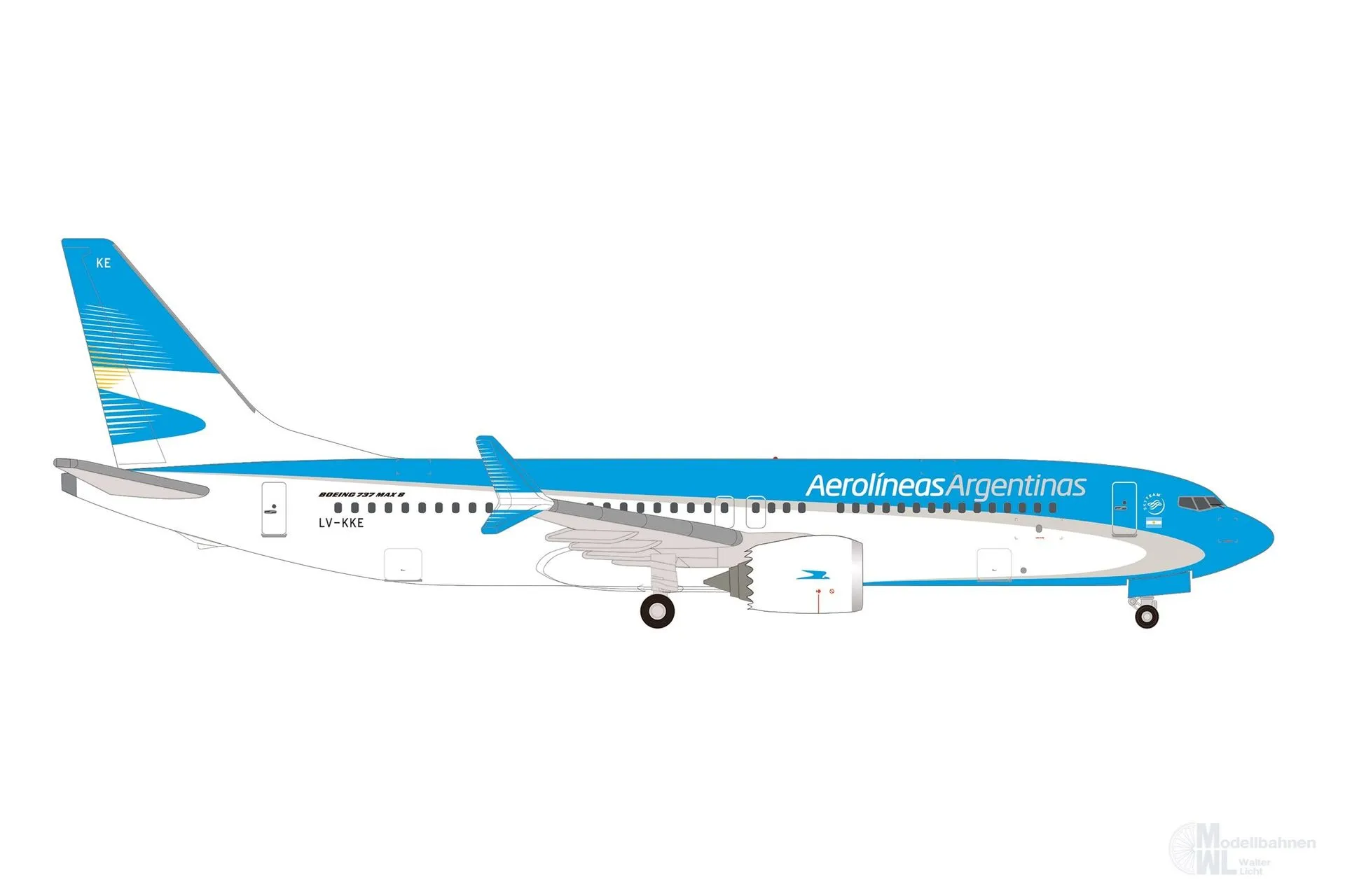 Herpa 539081 - Boeing 737 Max 8 Aerolineas Argentinas 1:500