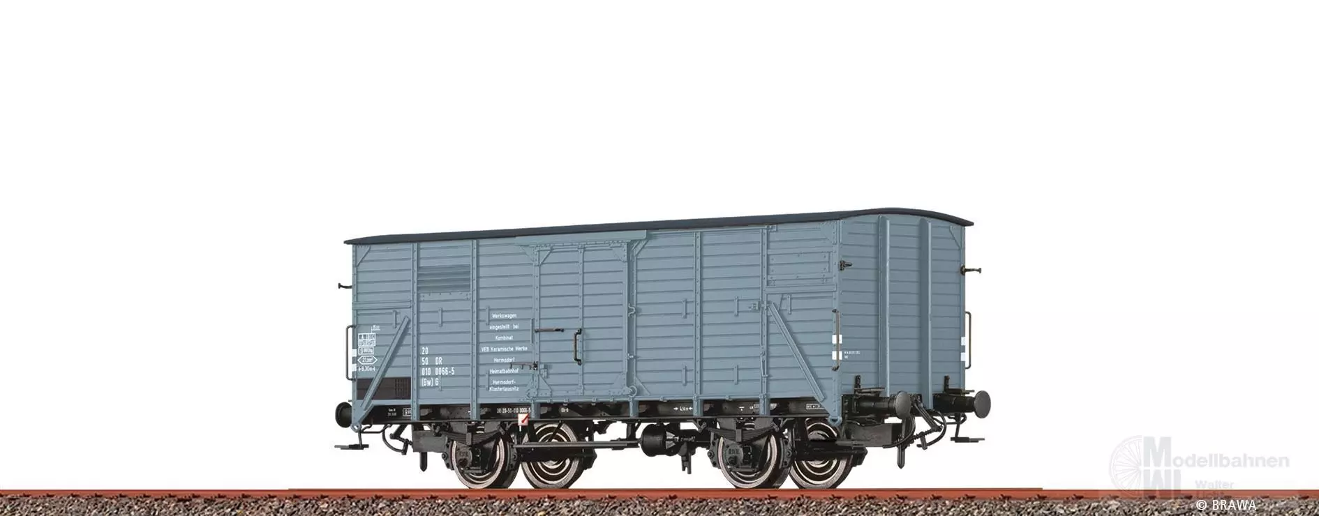 Brawa 51311 - Güterwagen ged. DR Ep.IV Werkswagen Keramische Werke H0/GL