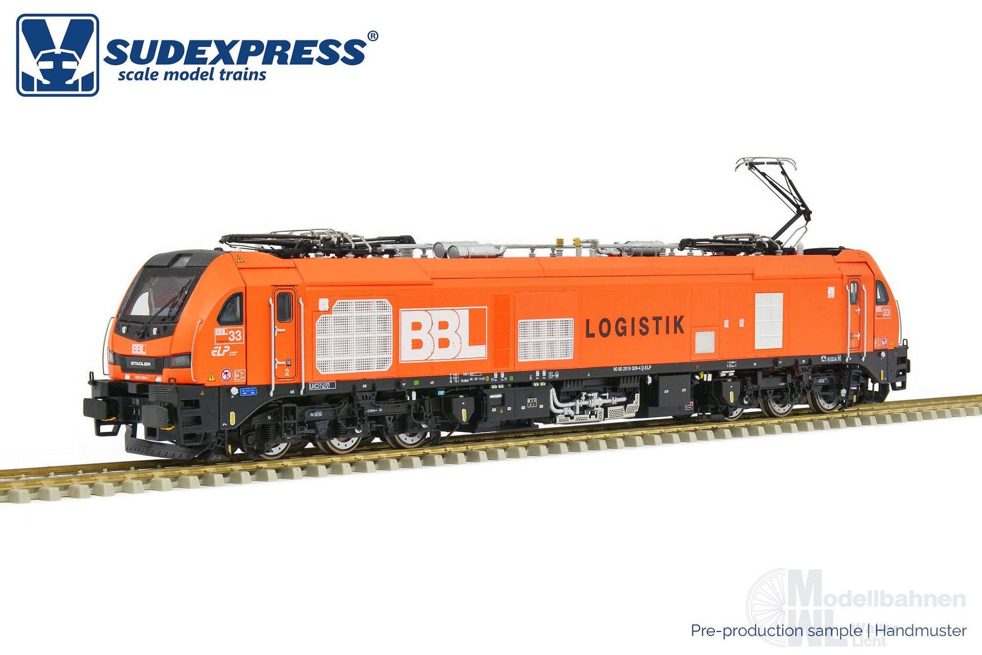 Sudexpress S0193090 - E-Lok BR 2019 / Euro 9000 BBL Logistik H0/GL Sound