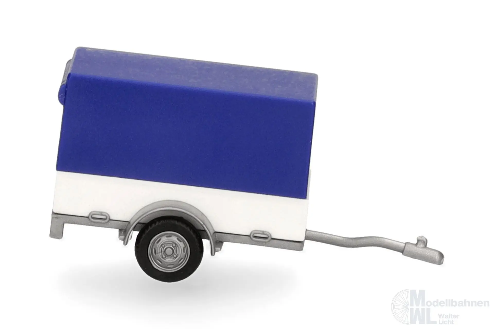 Herpa 051576-006 - PKW-Anhänger blau-weiß H0 1:87