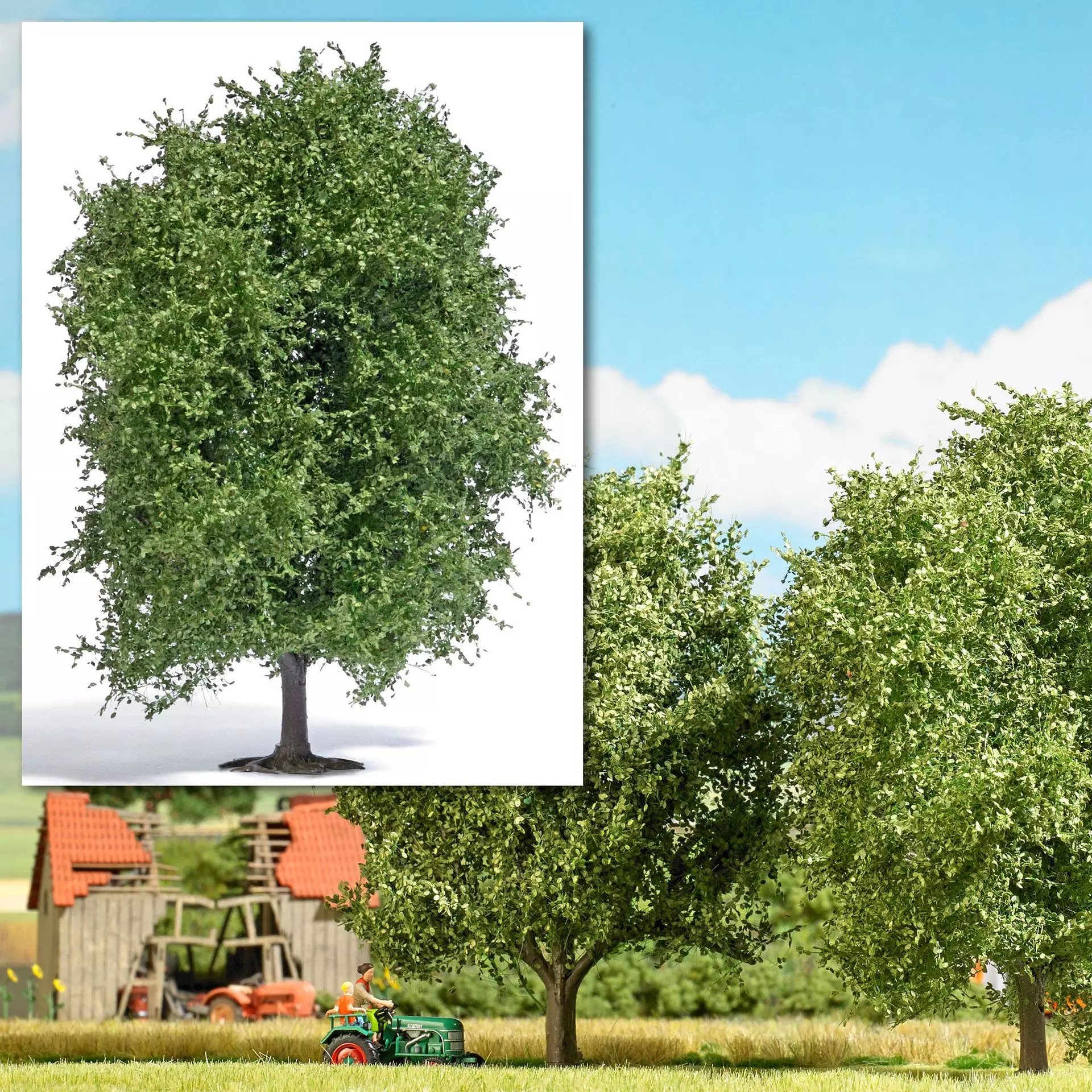 Busch 3732 - Buche 125m Sommer H0 1:87