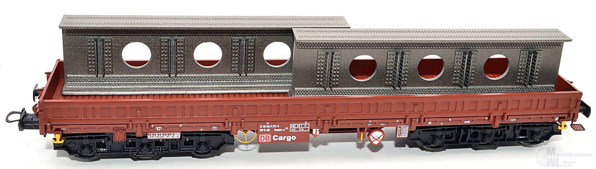 NPE NW22966 - Schwerlastwagen DB Ep.V Samms-u 454 Brückenelement  H0/GL