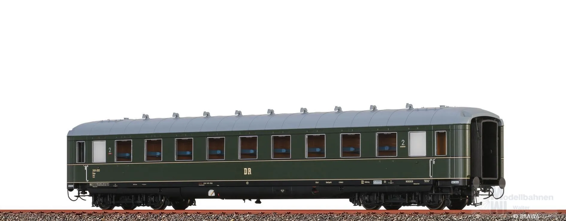 Brawa 51066 - Schürzenwagen DR Ep.III B4üpe 243-202 H0/GL BASIC