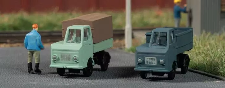 Auhagen 44657 - Multicar M22 Pritsche Plane u. Hochbordkipper N 1:160