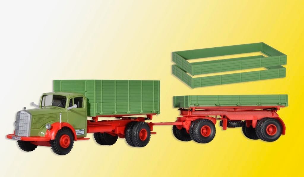 Kibri 14069 - Mercedes-Benz 6600 Kipper mit Anhänger Baujahre 1950 - 1954 H0 1:87