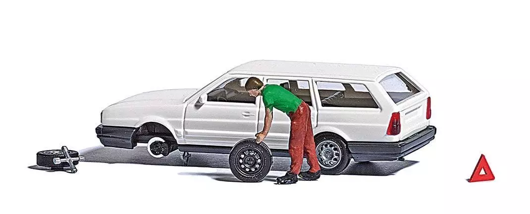 Busch 7827 - A-Set: Reifenpanne H0 1:87