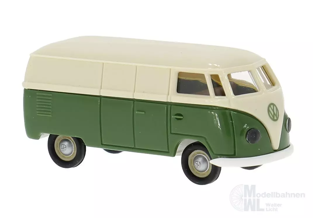 Brekina 32077 - VW T1a Kasten in hellbeige/grün H0 1:87