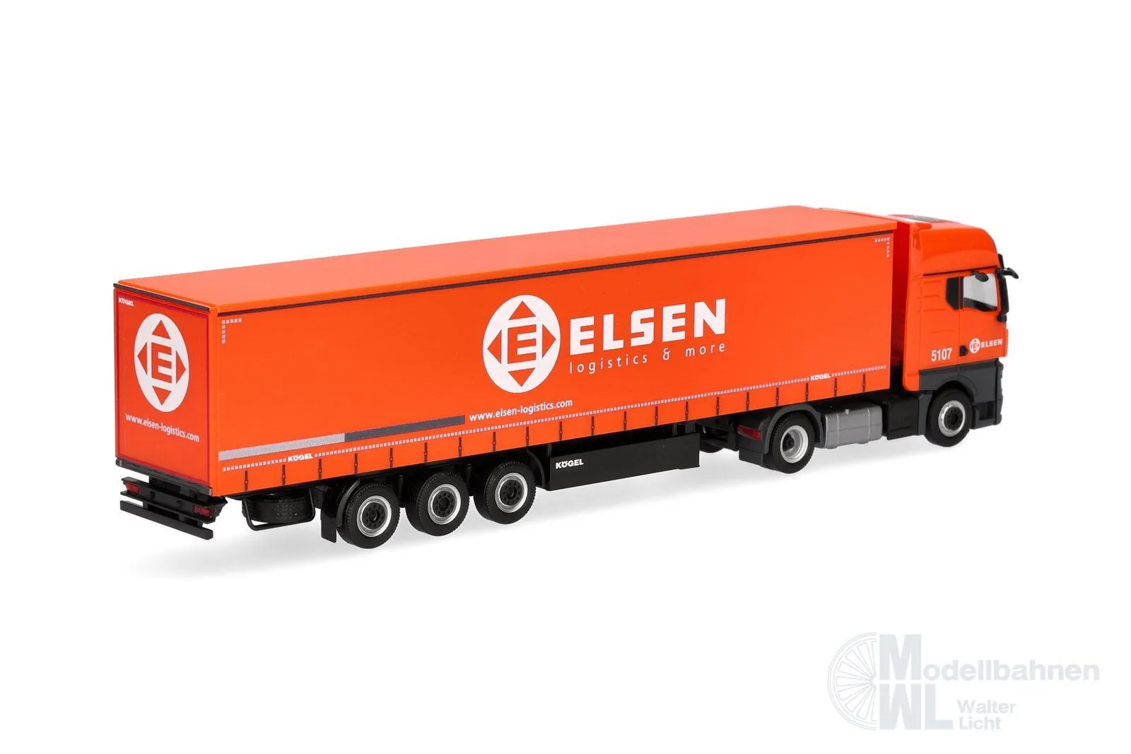 Herpa 321150 - MAN TGX GX Gardinenplanen-Sattelzug Elsen H0 1:87