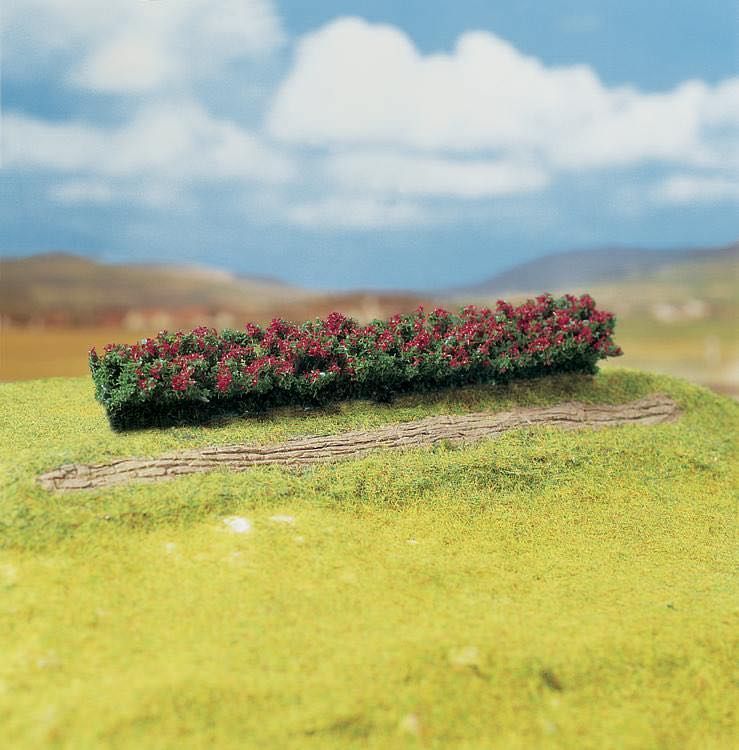 Faller 181352 - Premium-Hecken rot blühend 3 Stück 16 cm H0 1:87