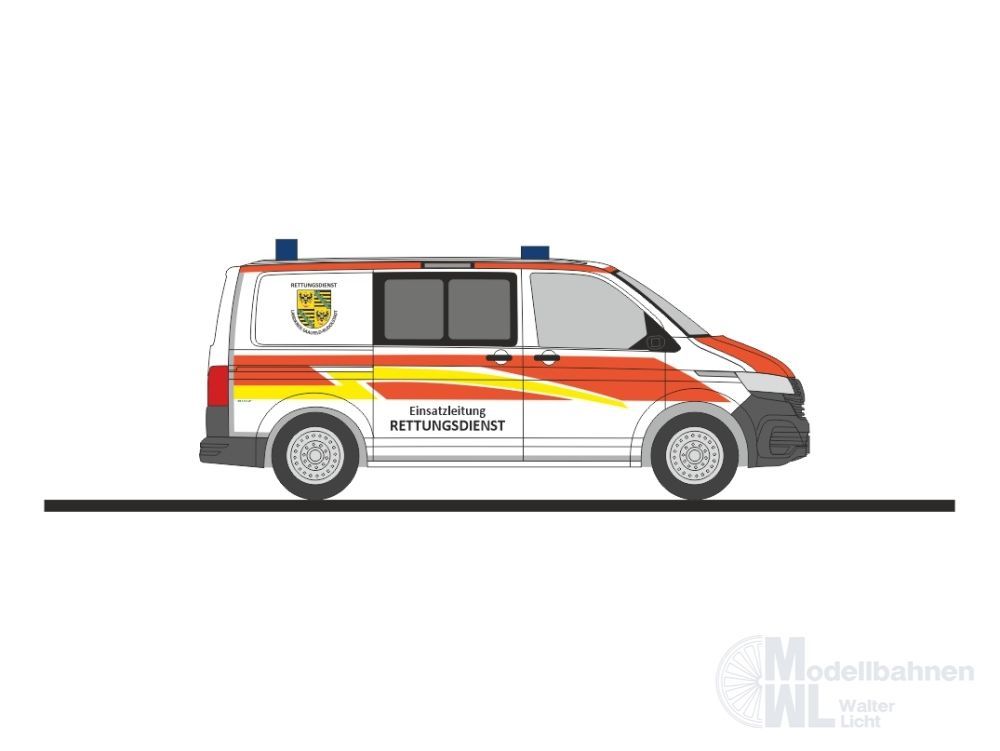 Rietze 53961 - Volkswagen T6.1 Einsatzleitung Rettungsdienst Saalfeld-Rudolstadt H0 1:87