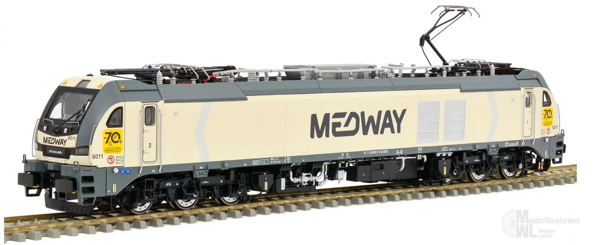 Sudexpress S2560118 - E-Lok BR 256 011-9 Euro 6000 MEDWAY Ep.VI H0/WS Sound