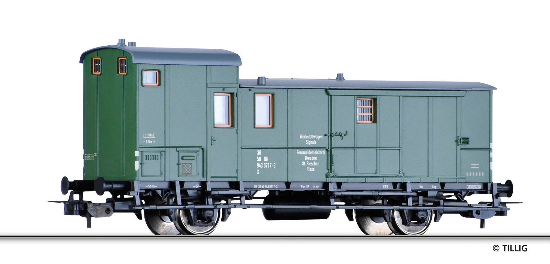 Tillig 76758 - Bahndienst-Werkstattwagen DR Ep.IV H0/GL