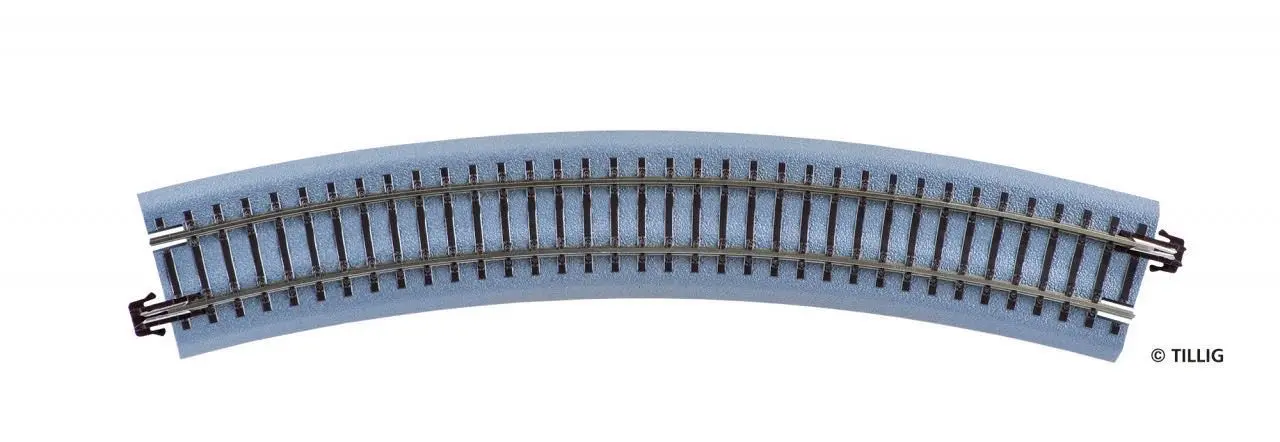 Tillig 83717 - Bettungsgleis gebogen R21 R353/30° braun TT 1:120