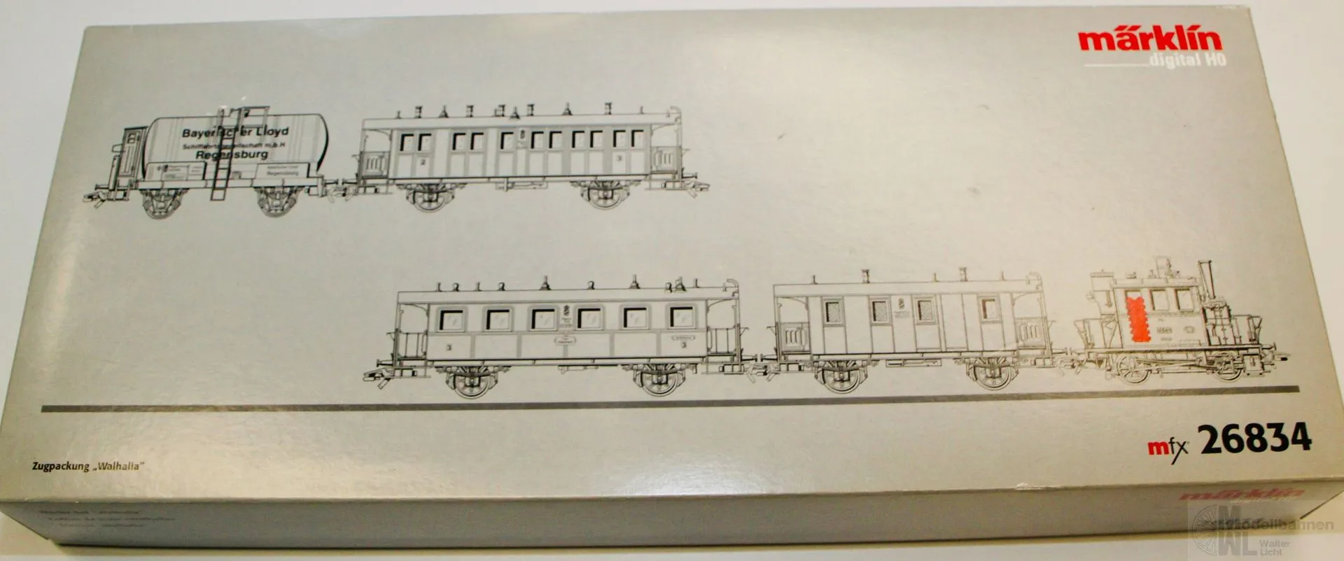 Märklin 26834 - MÄRKLIN - Zugpackung Walhalla K.Bay.Sts.B. Ep.I 5.tlg. H0/WS mfx Sound