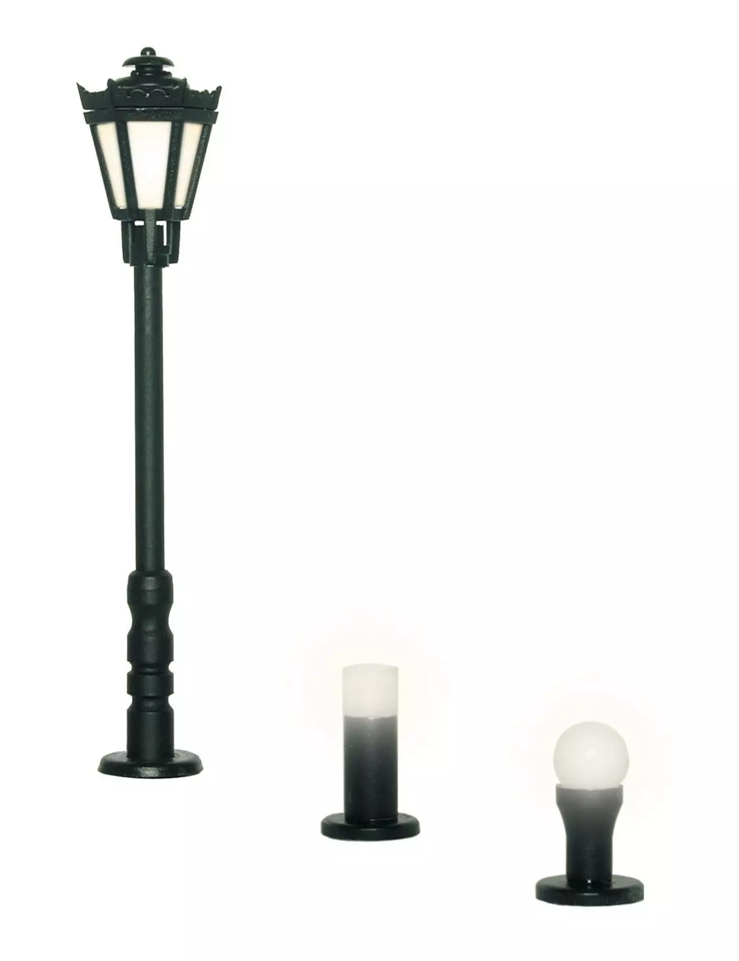 Viessmann 6160 - Gartenleuchten-Set, 3 Leuchten, schwarz H0 1:87
