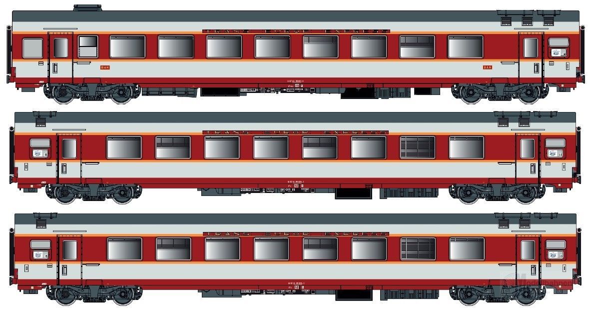 LS Models 40804DC - Personenwagen SNCF Ep.IV Etendard Set B 3.tlg. H0/GL