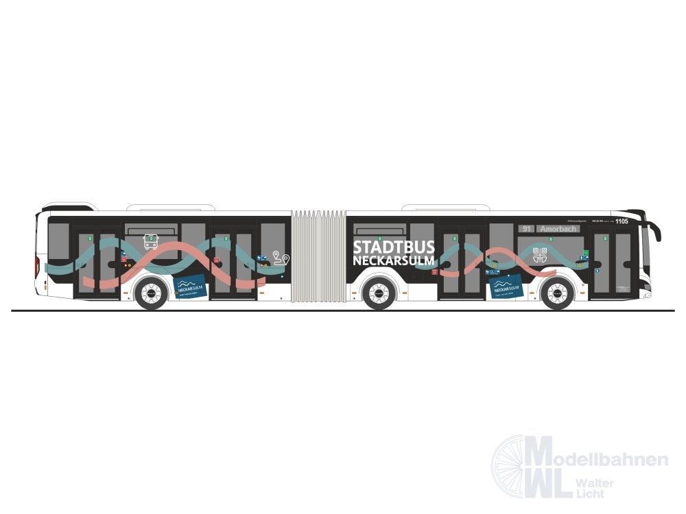 Rietze 75882 - MAN Lion´s City 18 ´18 Stadtbus Neckarsulm - Zartmann H0 1:87
