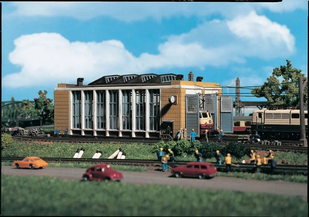 Vollmer 47605 - E-Lokschuppen mit Türschließvorrichtung N 1:160