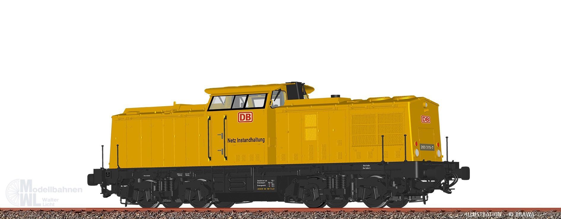 Brawa 41710 - Diesellok BR 203 315-7 DB Ep.VI H0/GL DIGTAL EXTRA