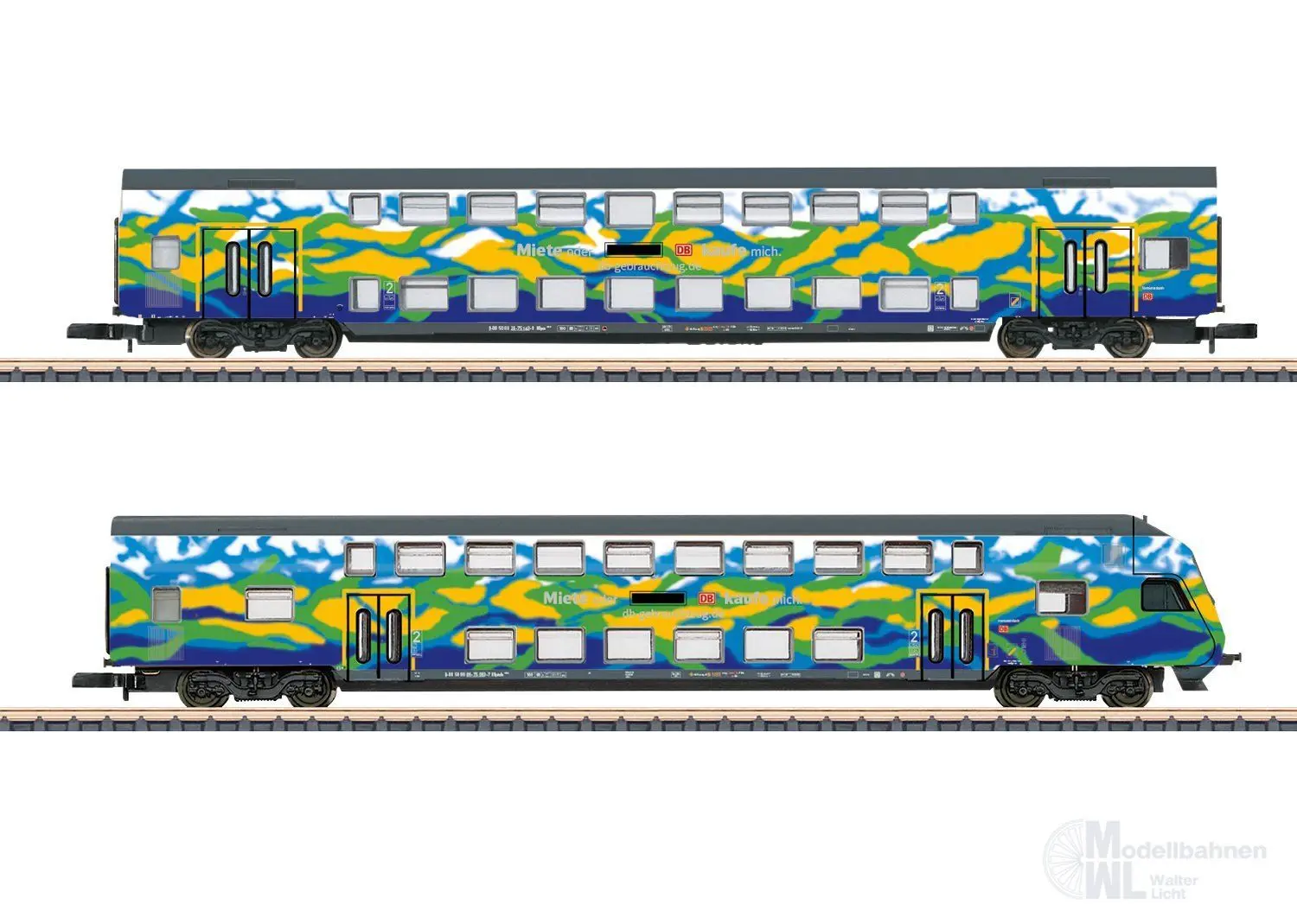 Märklin 87307 - Doppelstockwagenset DB Ep.VI Touristik-1 2.tlg. Z 1:220