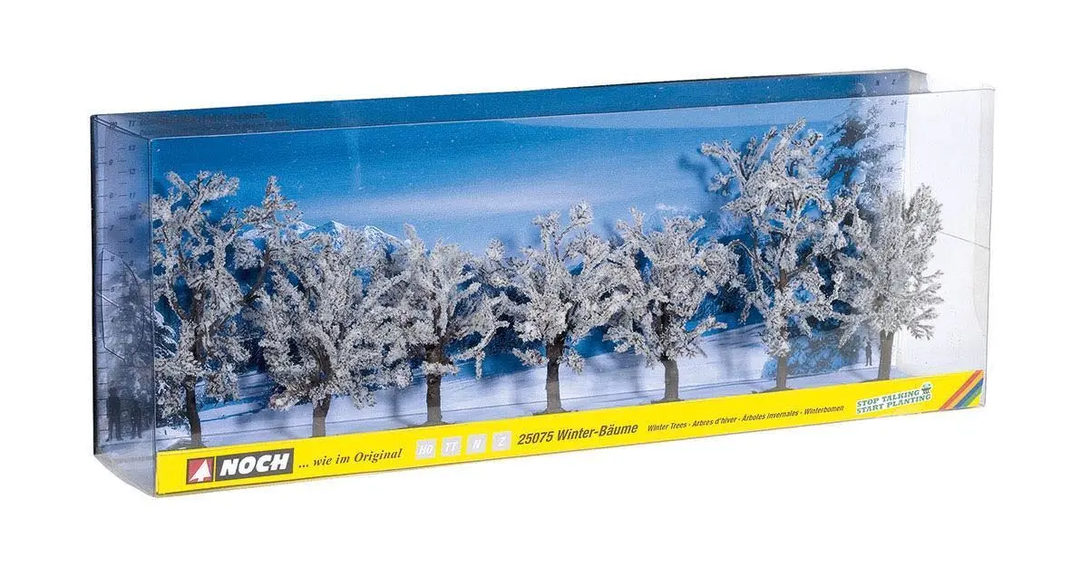 Noch 25075 - Winterbäume 7 Stück, 8 - 10 cm hoch H0/TT/N/Z