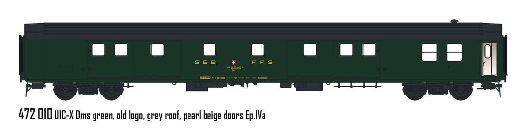 LS Models  - UIC-X Packwagen Dms SBB, Ep.IVa, altes Logo