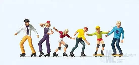 Preiser 10074 - Rollerskate und Skateboard H0 1:87