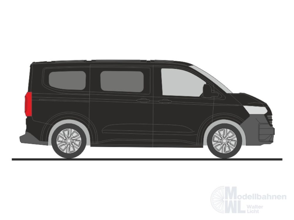 Rietze 11715 - Volkswagen Transporter T7 Bus KR FD midnight black metallic H0 1:87