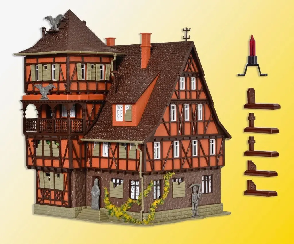 Vollmer 43679 - Villa Vampir mit rotem Flackerlicht H0 1:87