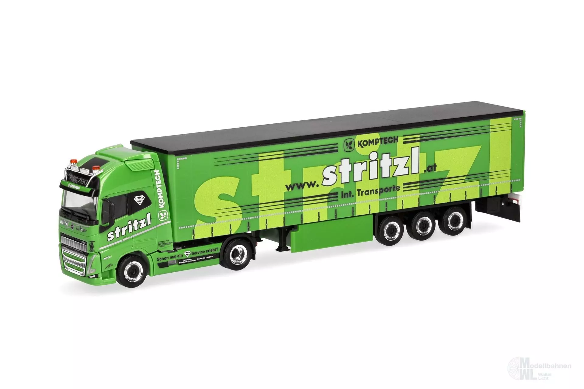 Herpa 320108 - Volvo GL XL FH16 2020 Gardinenplanen-Sattelzug H0 1:87