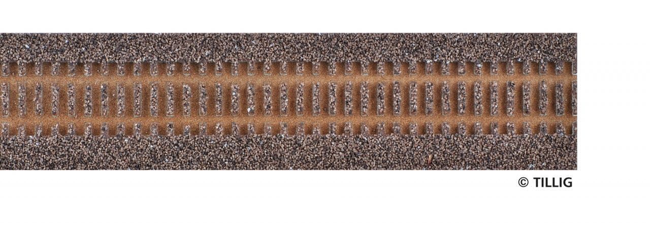Tillig 86509 - Gleisbettung Elitegleis dunkel braun Länge 950 mm für Flexgleis Holzschwellen H0