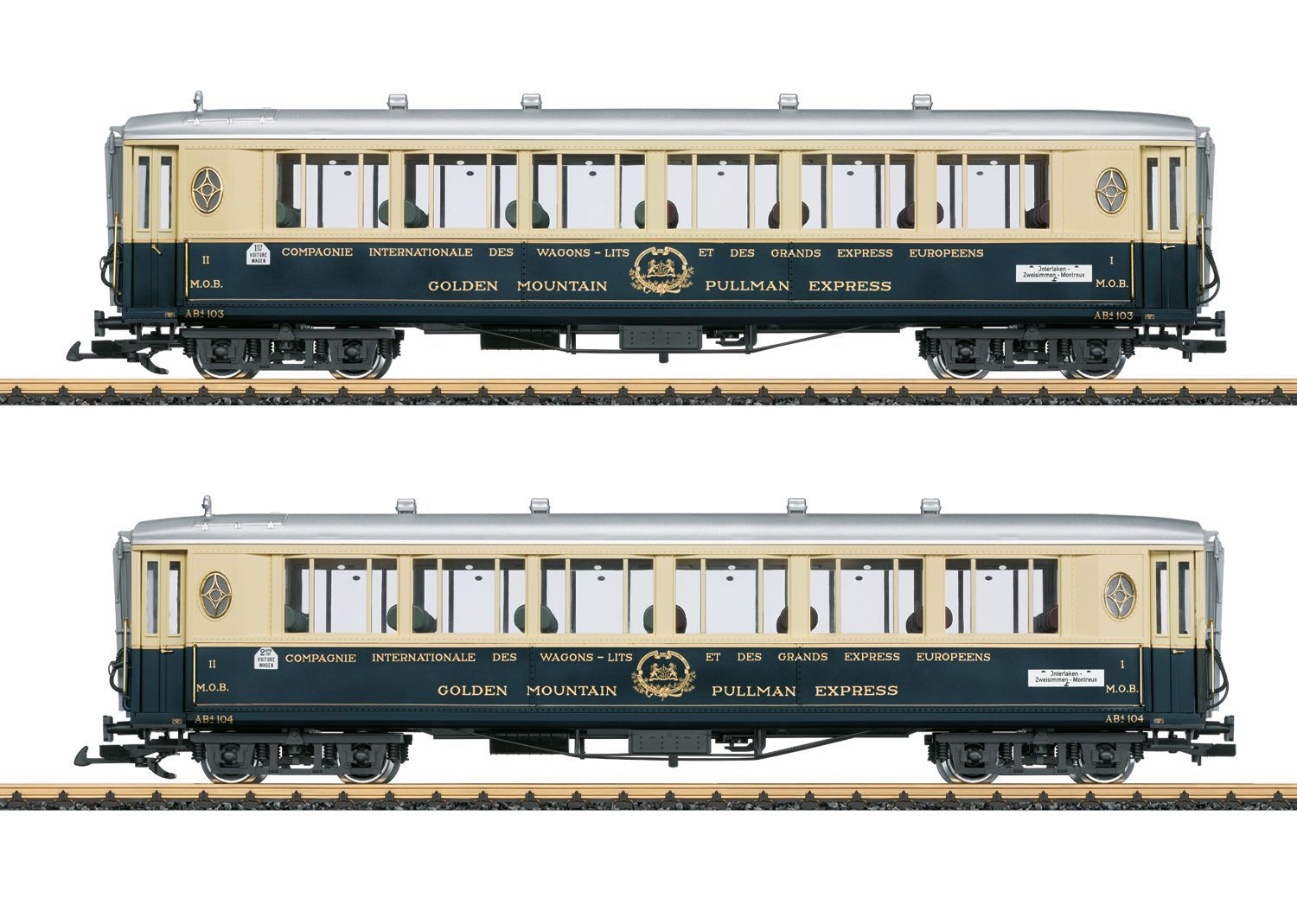 LGB 36660 - Salonwagen-Set Golden Pass MO Ep.II Set 1 1:22,5