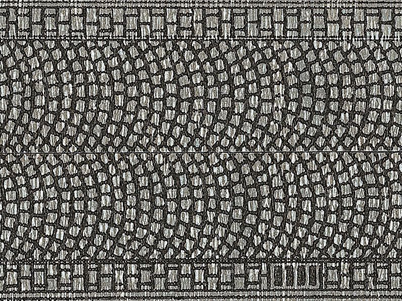 Noch 60430 - Kopfsteinpflaster 100 x 5 cm (aufgeteilt in 2 Rollen) H0 1:87