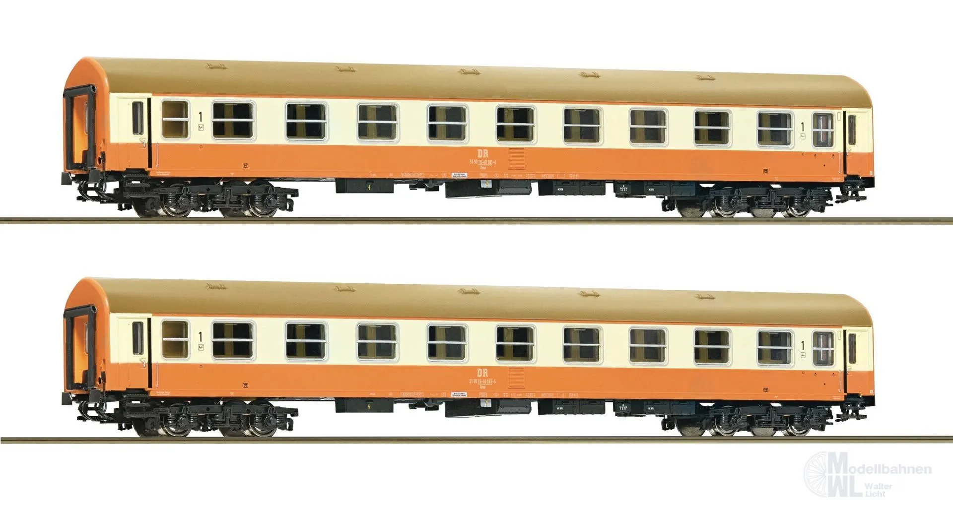 Roco 6280016 - Personenwagen Set DR Ep.IV Y/B 2.tlg. 1.Betr.Nr. TT 1:120