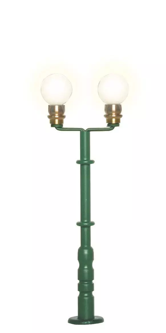 Viessmann 6305 - Kugelleuchte zweiflammig grün H0 1:87