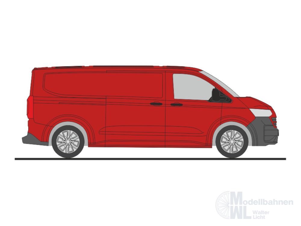 Rietze 11718 - Volkswagen Transporter T7 Kasten LR FD intensive red H0 1:87