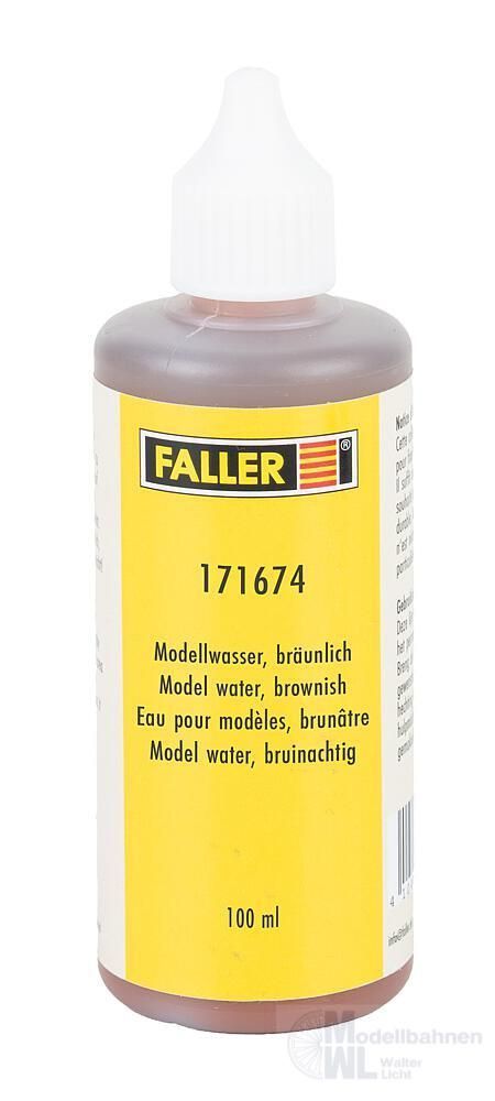 Faller 171674 - Modellwasser bräunlich 100 ml H0 1:87