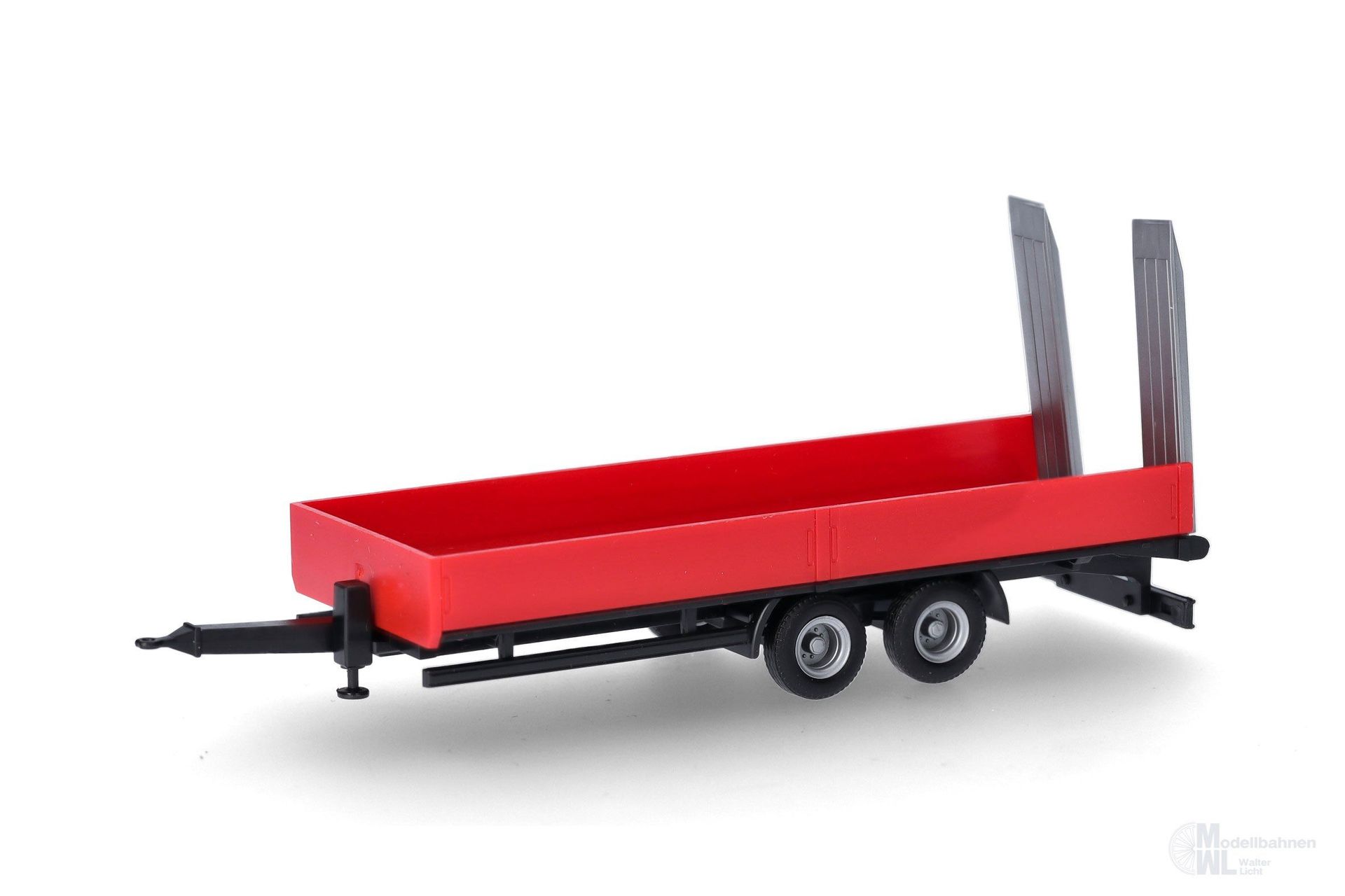 Herpa 076913-002 - LKW Tieflade-Tandemanhänger rot 2-achs H0 1:87